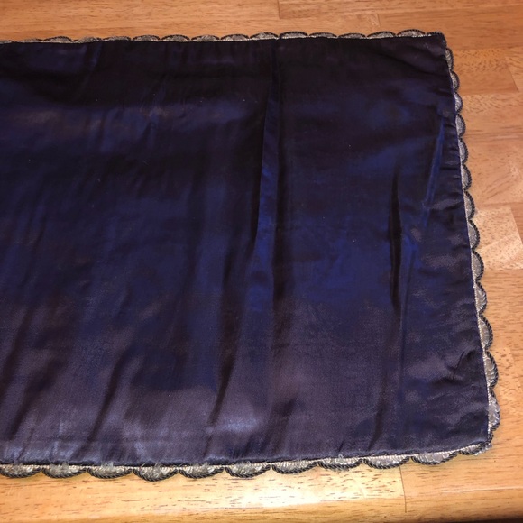 Floral Tapestry Placemat Antique Needlepoint Petit Point , silk back with trim - Picture 6 of 12